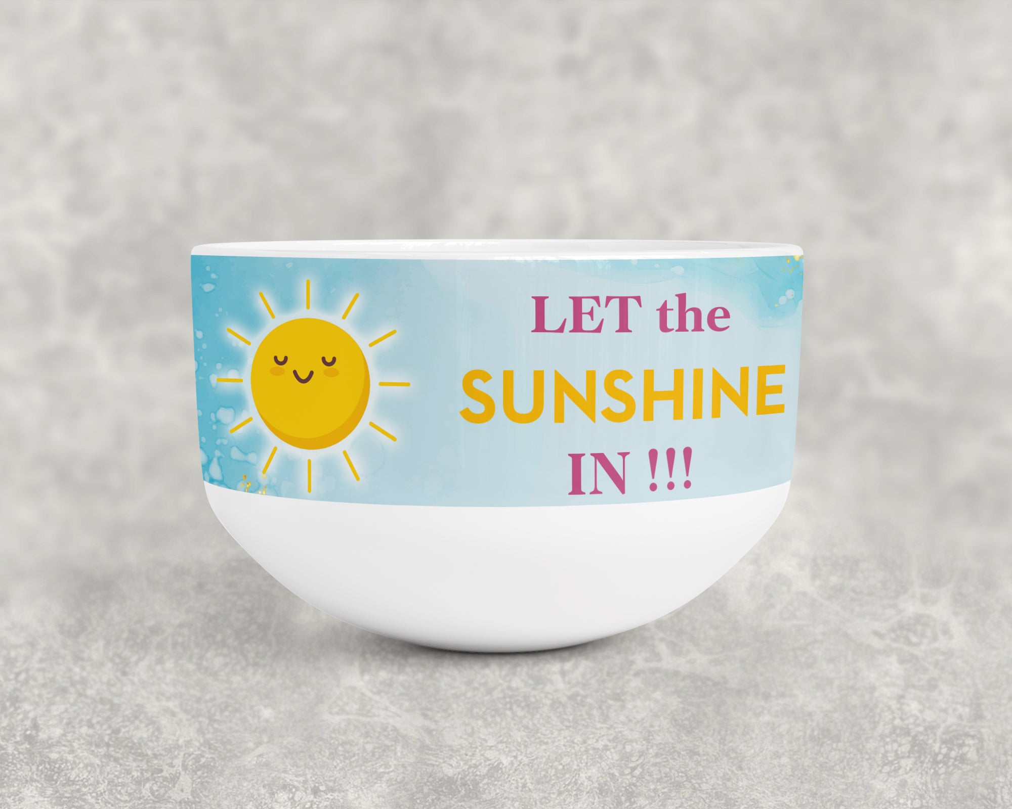 Κεραμικό μπολ let the sunshine in με όνομα