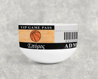 Κεραμικό μπολ με σχέδιο basket και όνομα
