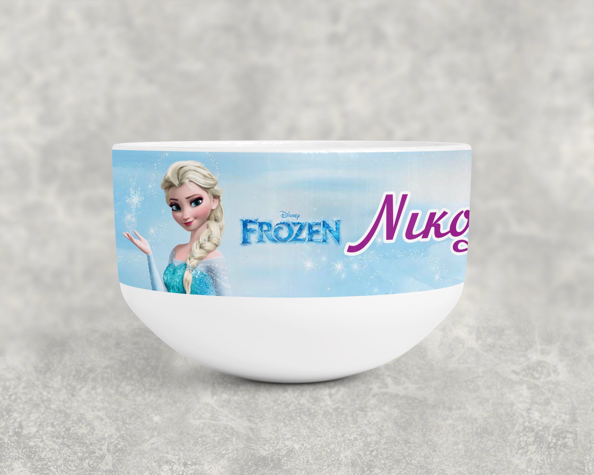 Κεραμικό μπολ με σχέδιο frozen και όνομα