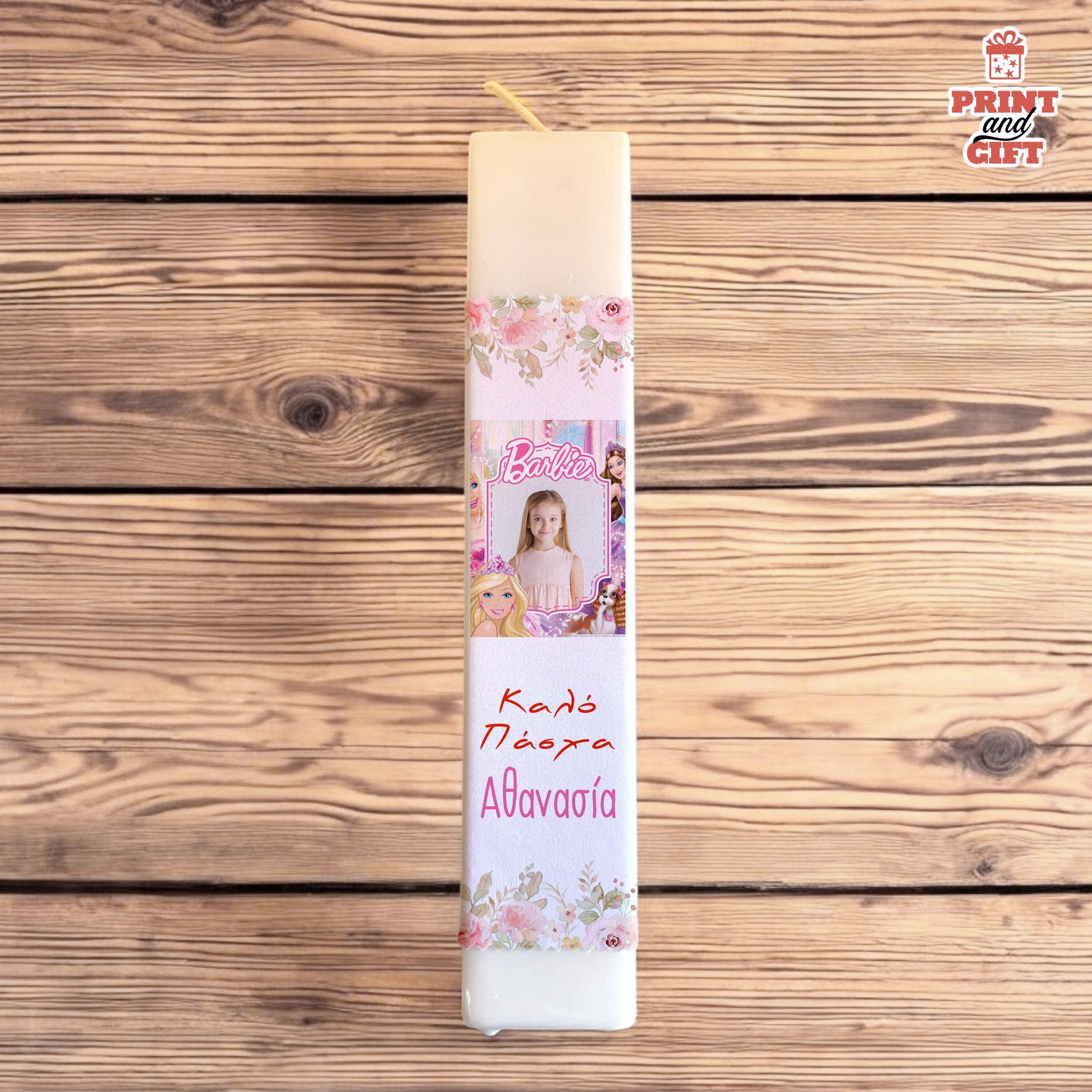 Αρωματική Λαμπάδα με σχέδιο Barbie