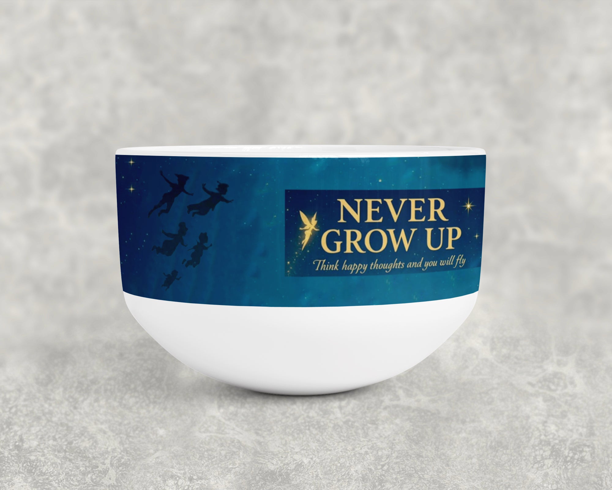 Κεραμικό μπολ never grow up με όνομα