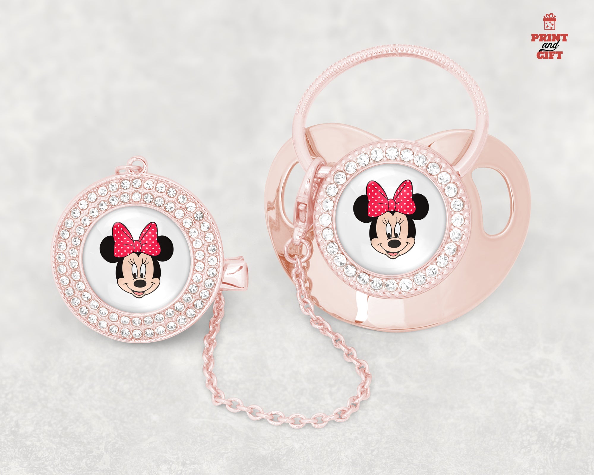 Βρεφική πιπίλα ρόζ minnie