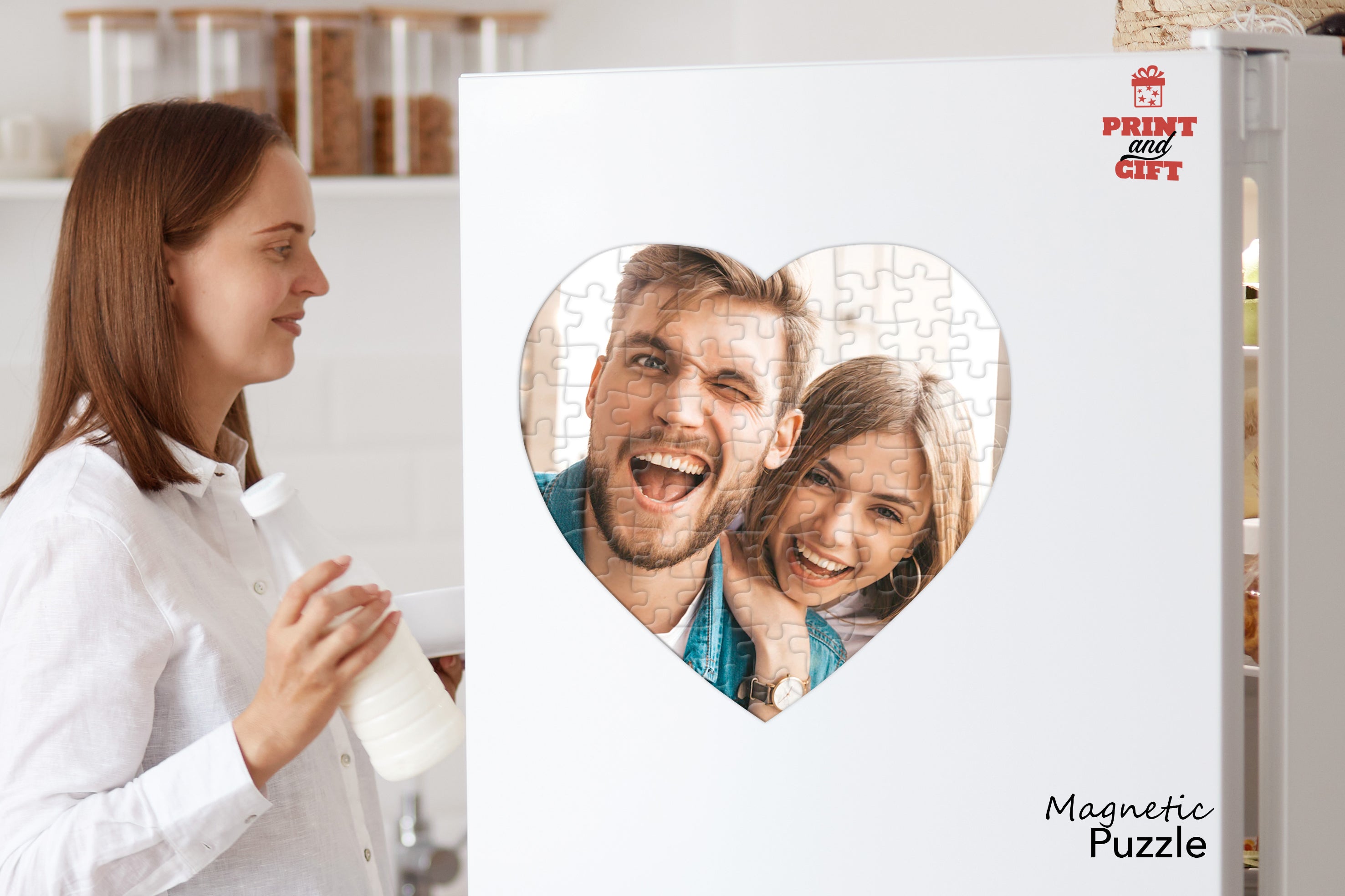 Πάζλ 75 κομμάτια καρδιά με φωτογραφία