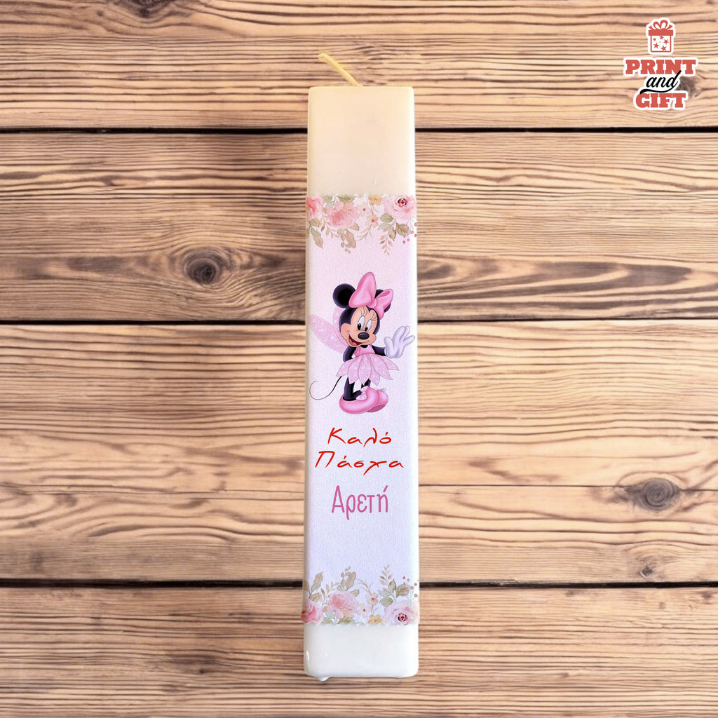 Αρωματική Λαμπάδα με σχέδιο minnie