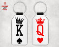 Μπρελόκ δερματίνης εκτύπωση 2 όψεις king - queen