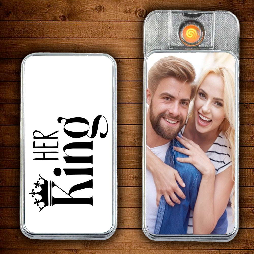 Ηλεκτρονικός αναπτήρας με φωτογραφία και σχέδιο Her King