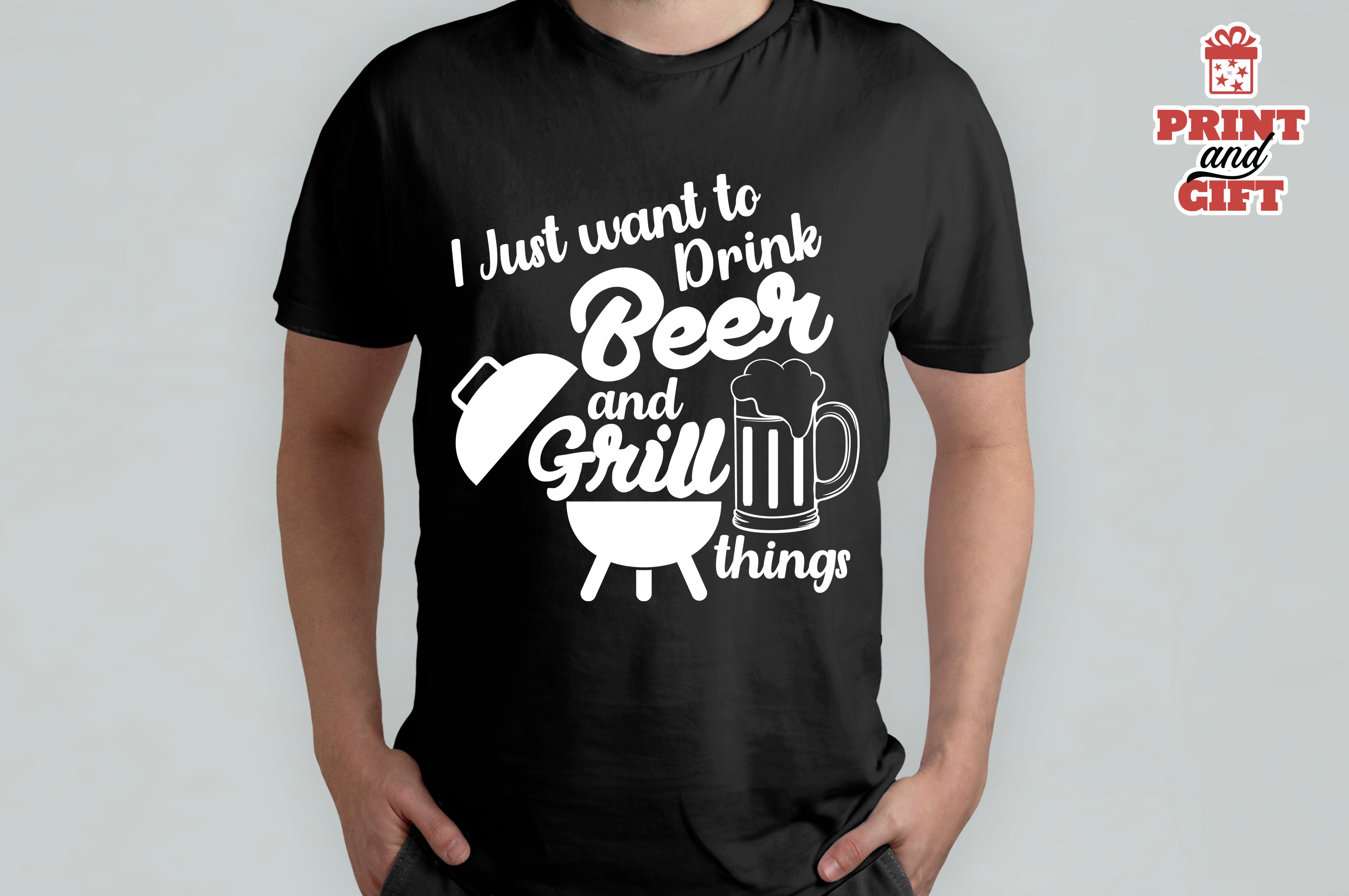 T-shirt drink beer