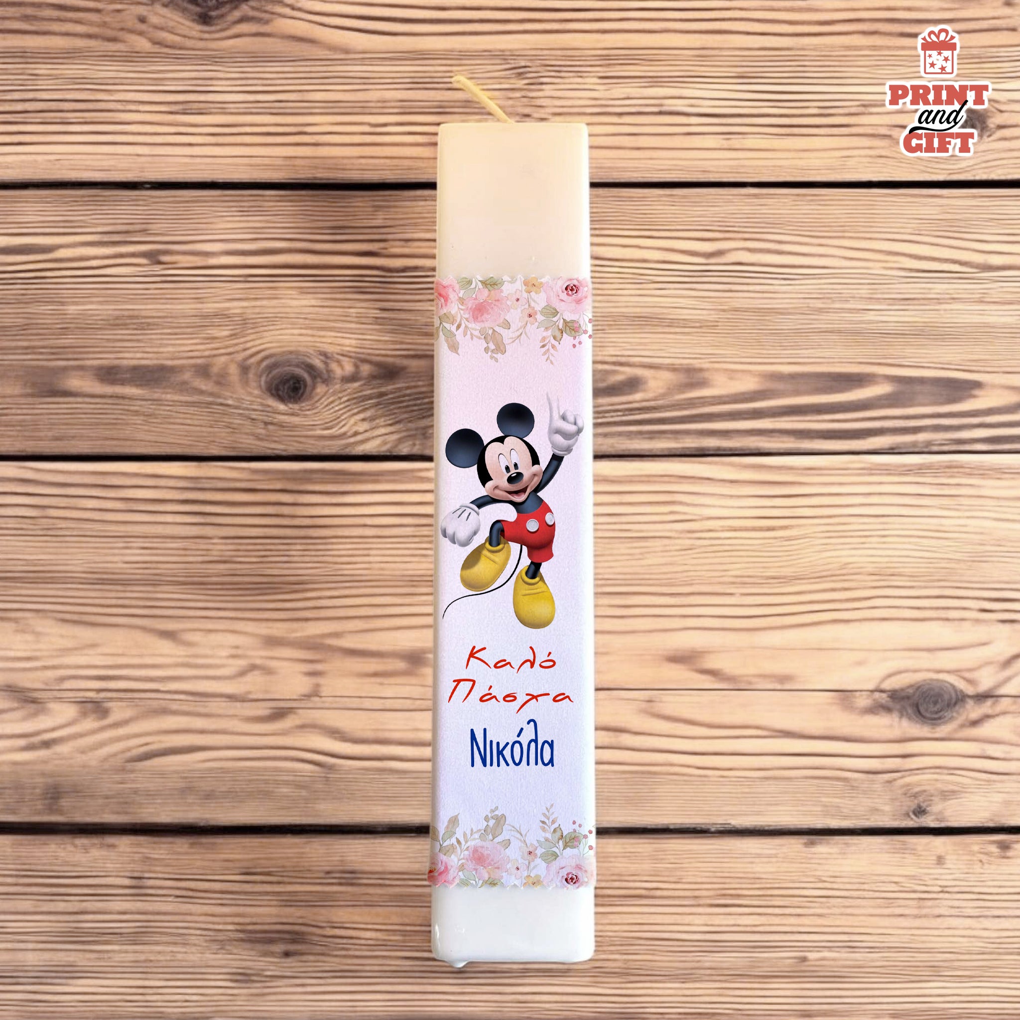 Αρωματική Λαμπάδα με σχέδιο mickey