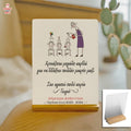 Κορνίζα με bamboo βάση με σχέδιο & αφιέρωση για την δασκάλα