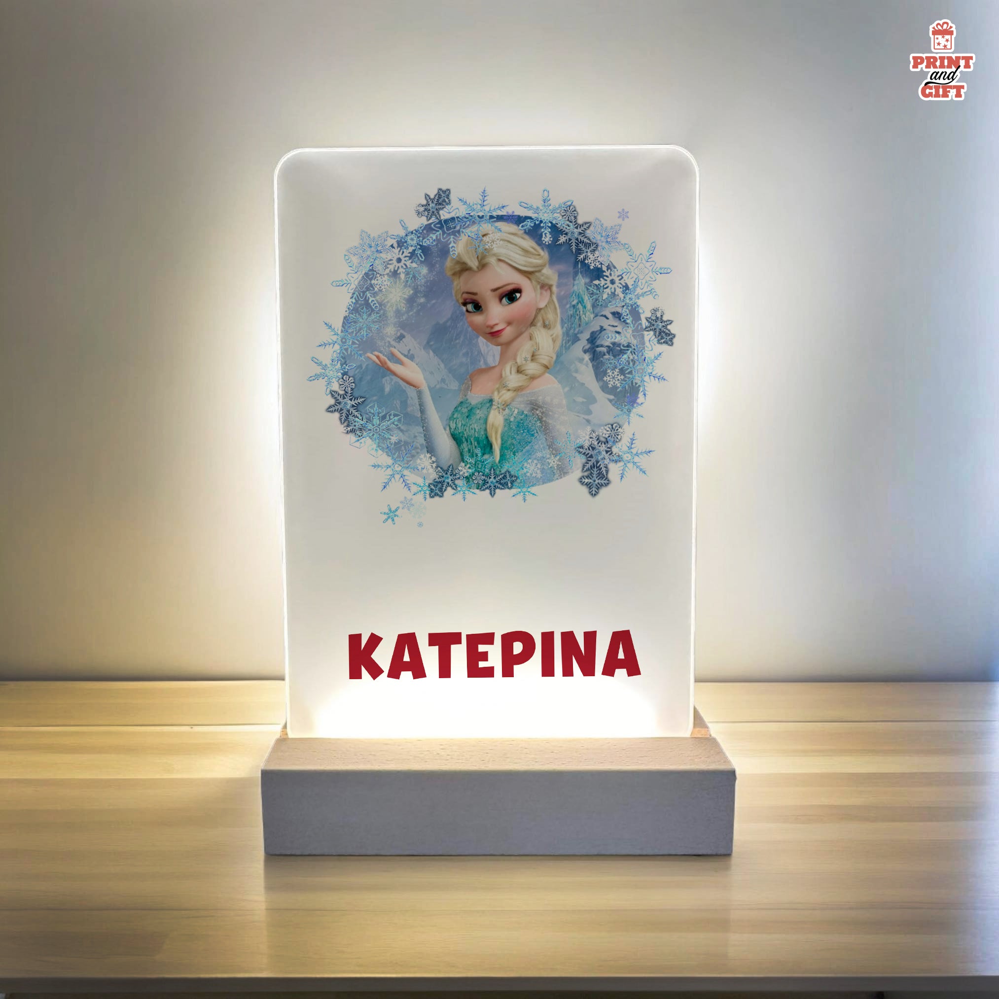Ακρυλικό φωτιστικό με εκτύπωση frozen