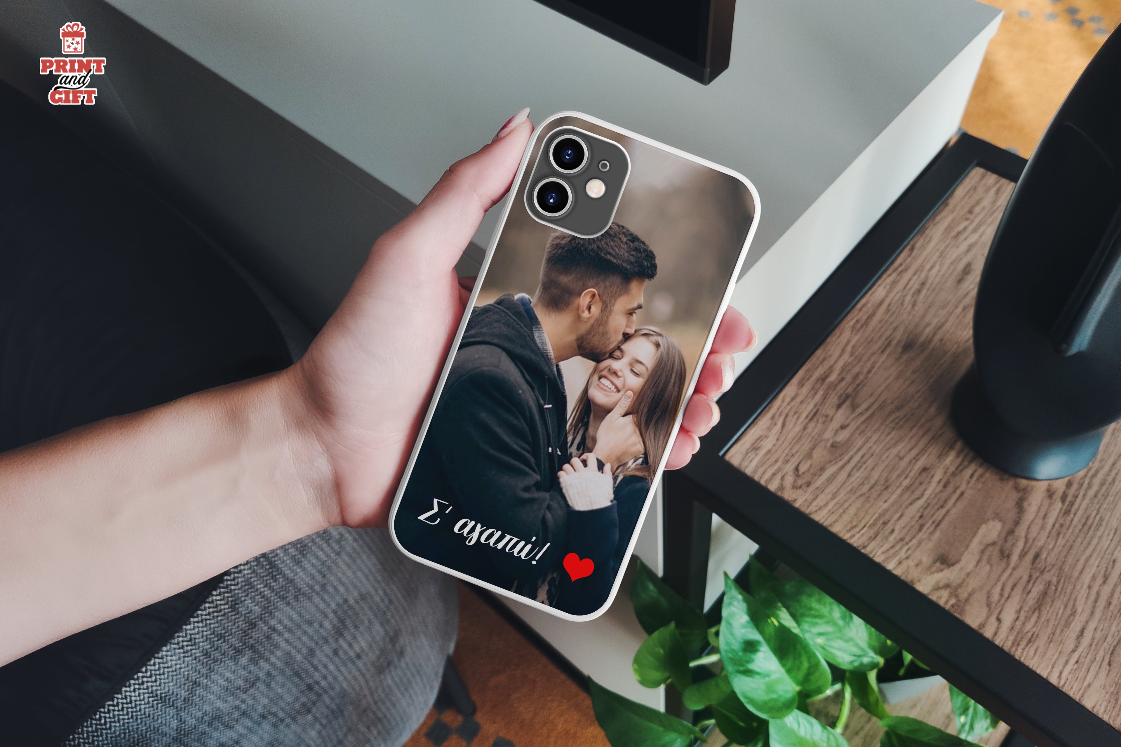 Θήκη κινητού iPhone με φωτογραφία, κείμενο ή λογότυπο