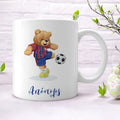 Κούπα λευκή με teddy bar ποδόσφαιρο