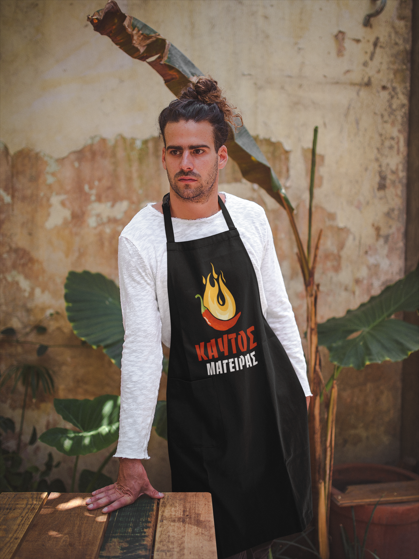 Ποδιά μαγειρέματος καυτός μάγειρας